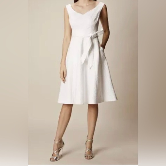 NWOT Karen Millen summer white jacquard dress - Picture 8 of 15